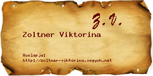 Zoltner Viktorina névjegykártya